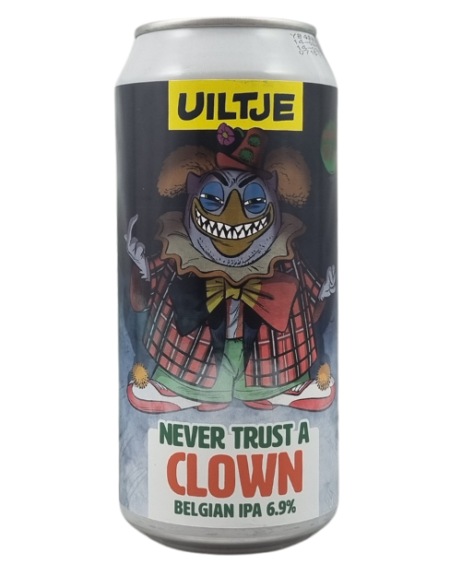Uiltje F&F Never Trust A Clown blik 44cl bier
